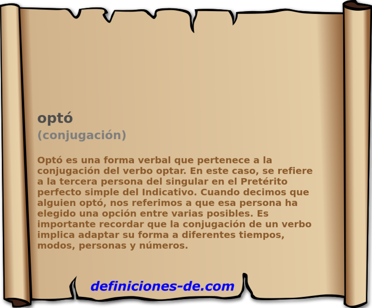 optó (conjugación)