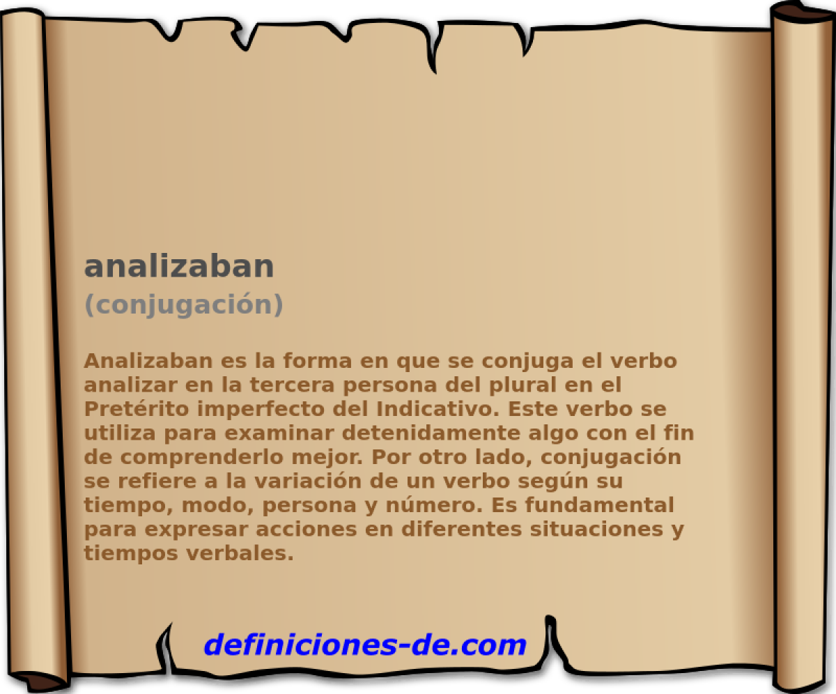 analizaban (conjugación)