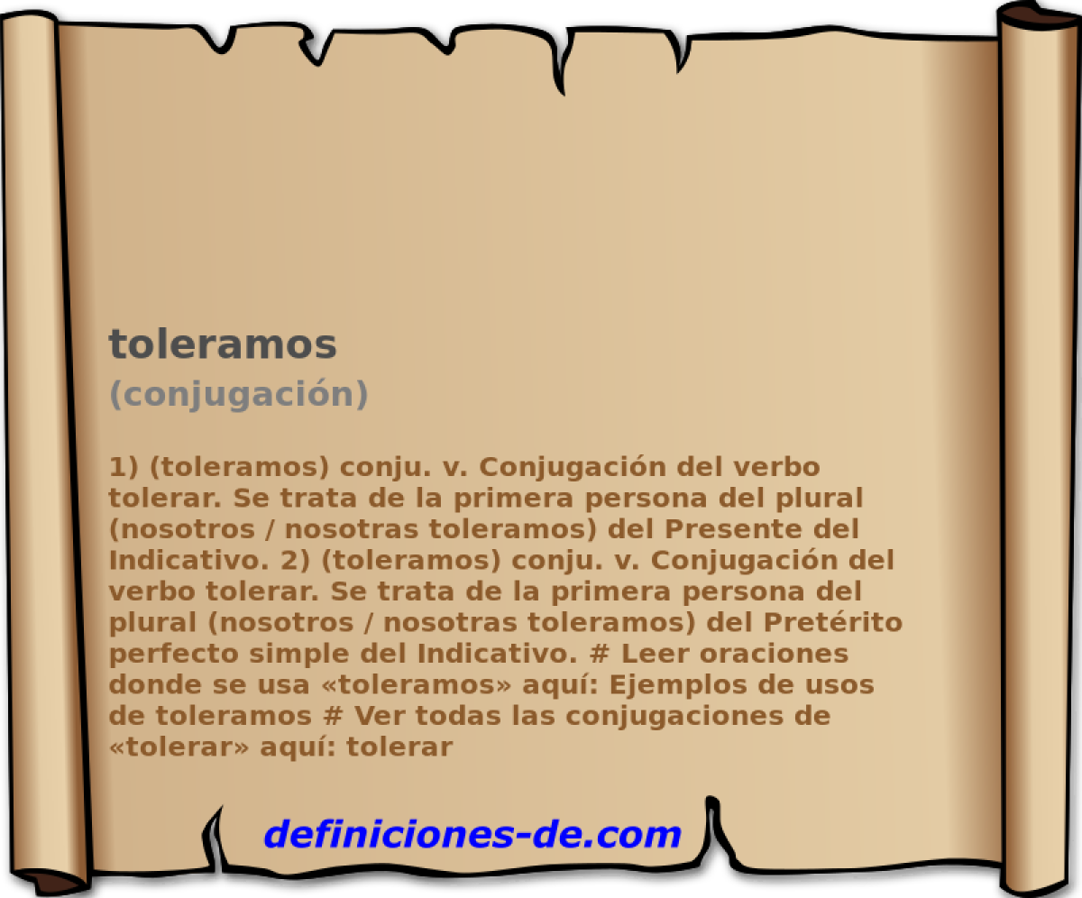 toleramos (conjugacin)