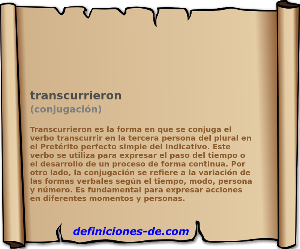 transcurrieron (conjugación)