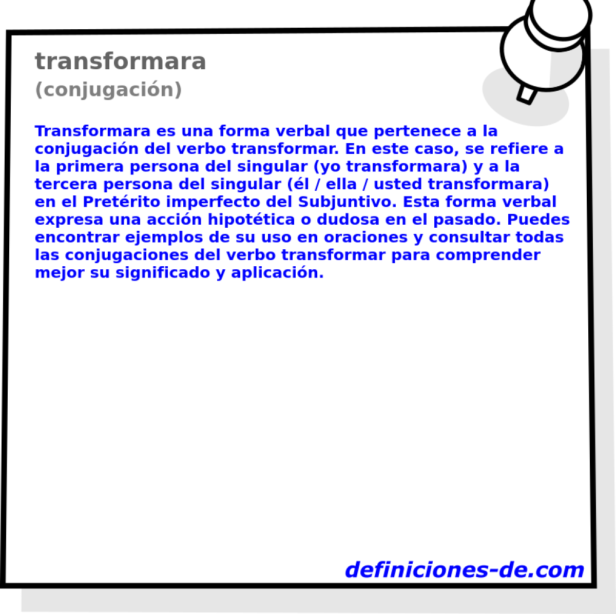 transformara (conjugación)