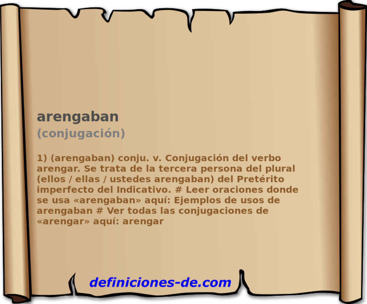 arengaban (conjugacin)