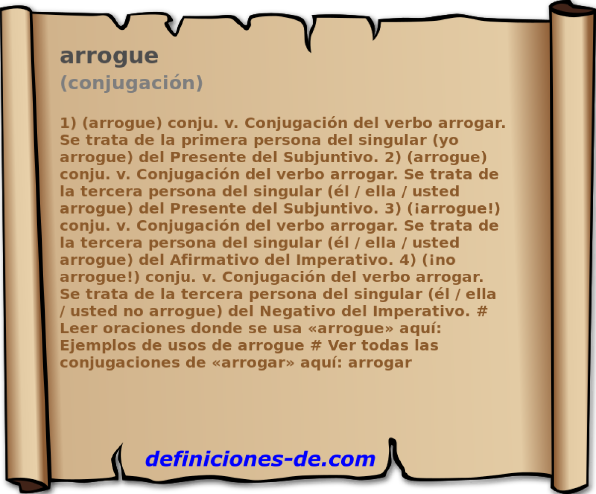 arrogue (conjugacin)
