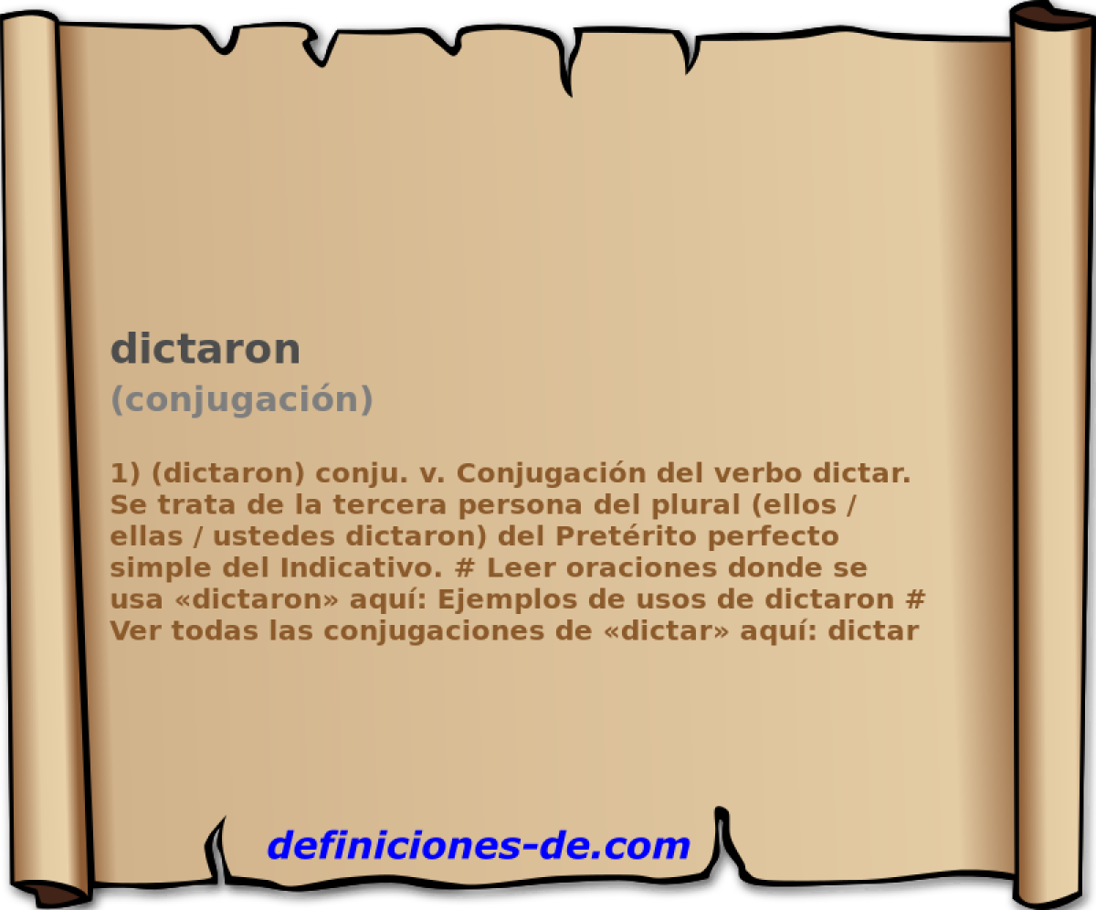 dictaron (conjugacin)