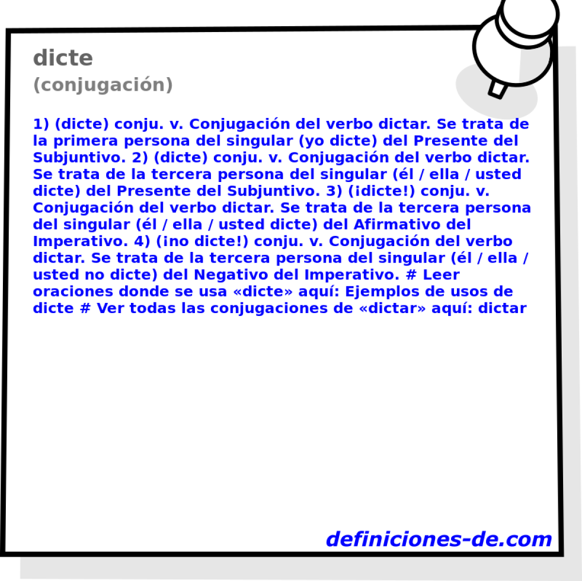 dicte (conjugacin)