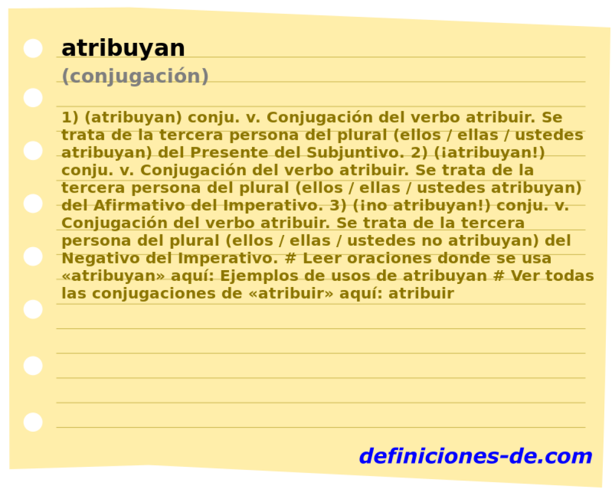 atribuyan (conjugacin)