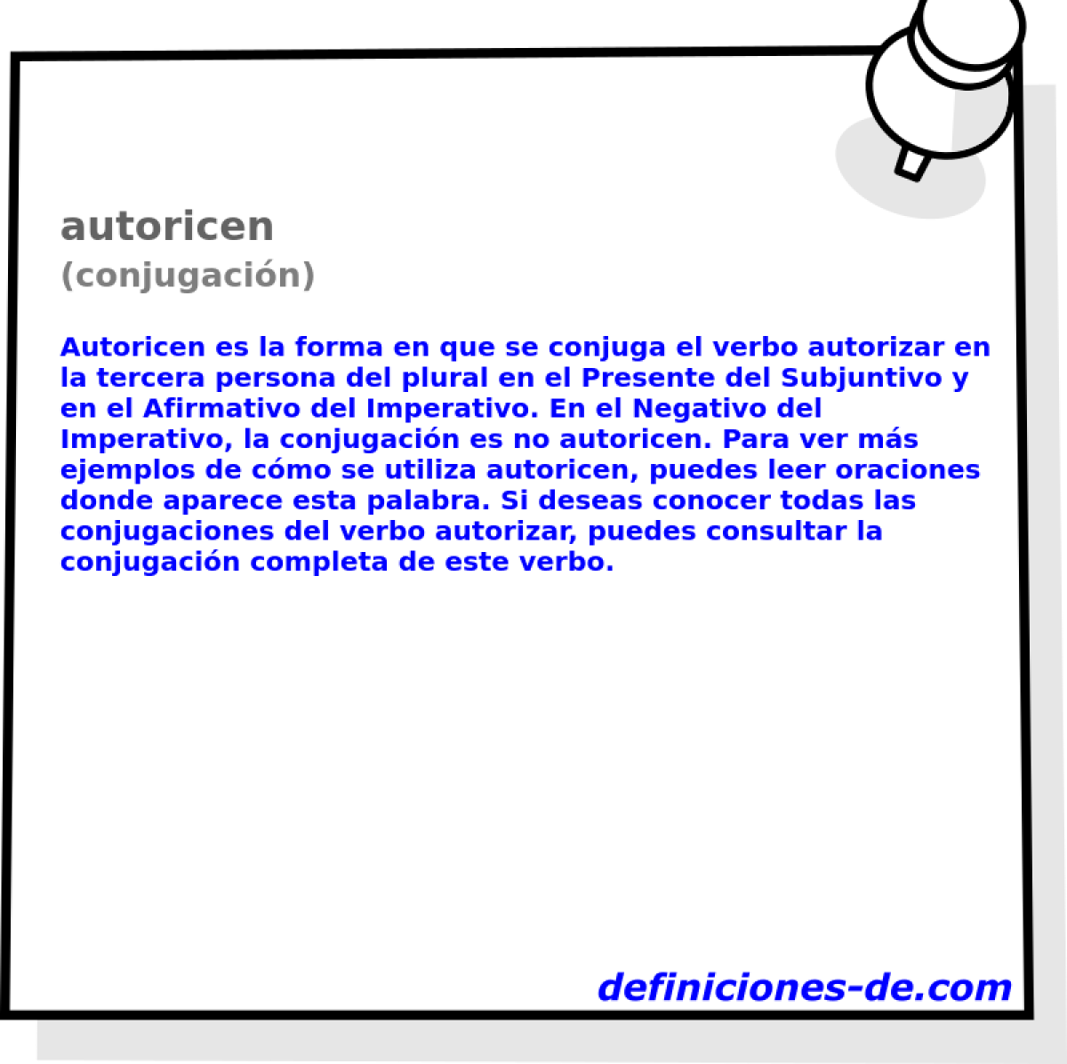 autoricen (conjugacin)