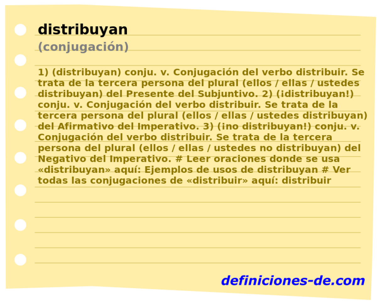 distribuyan (conjugacin)