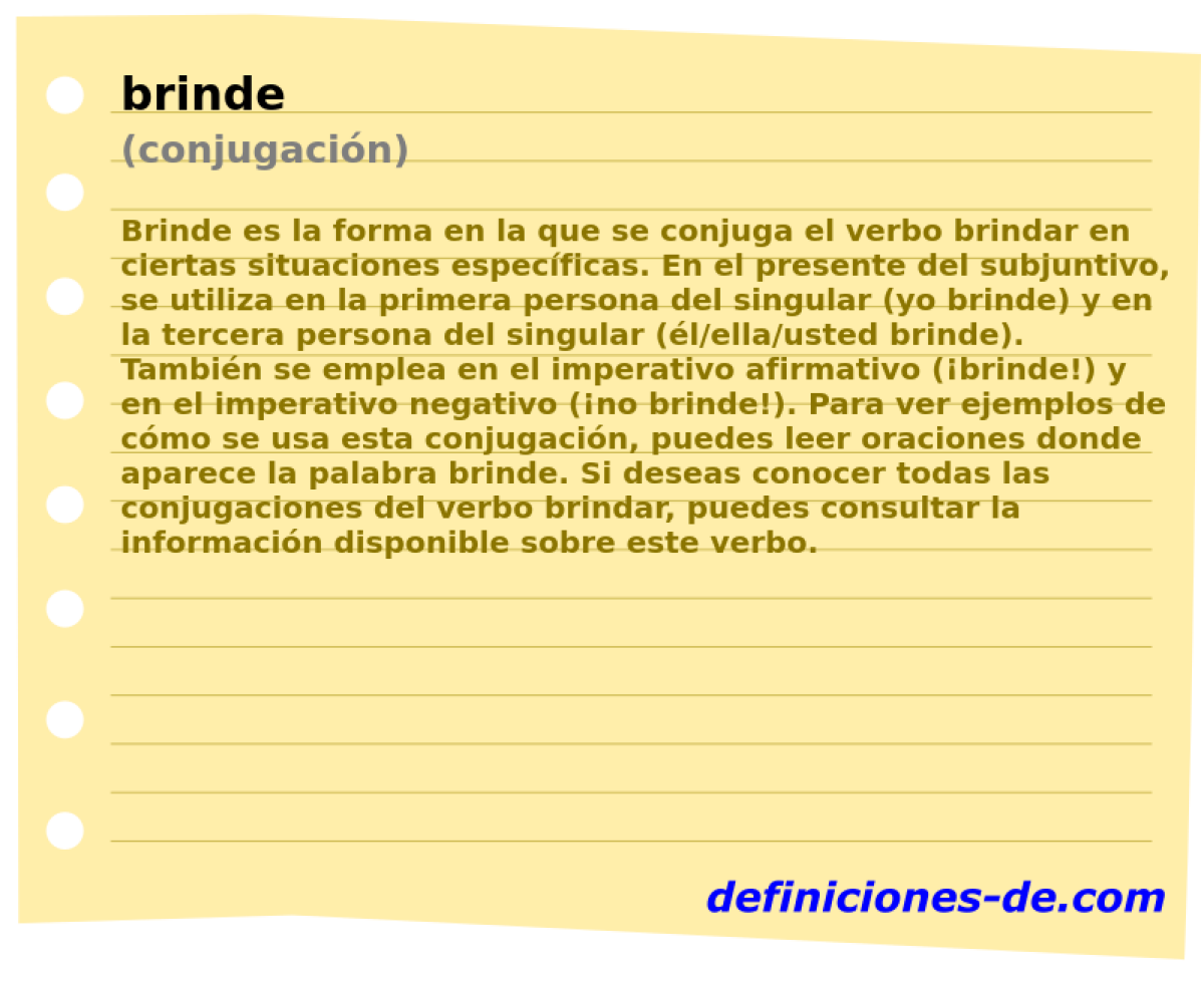 brinde (conjugaci�n)