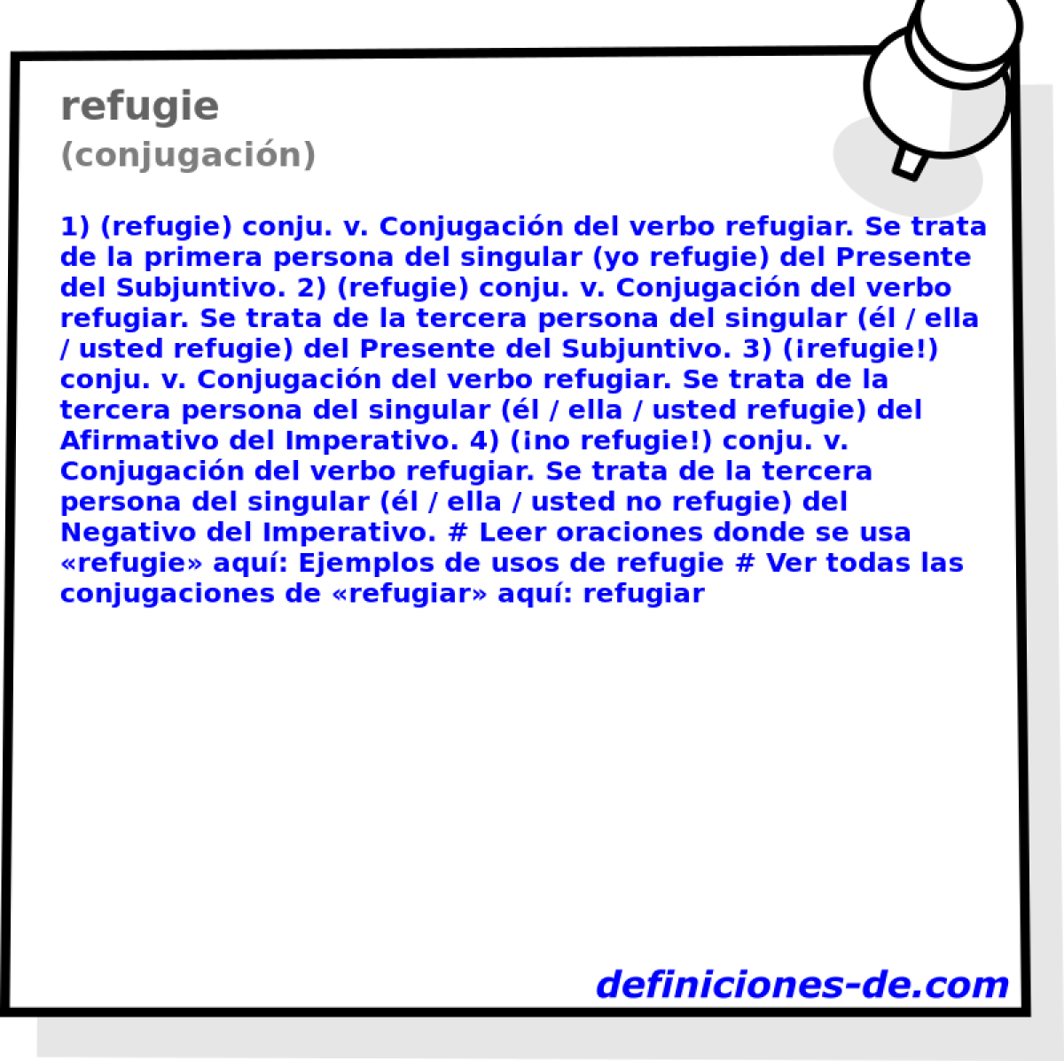 refugie (conjugacin)