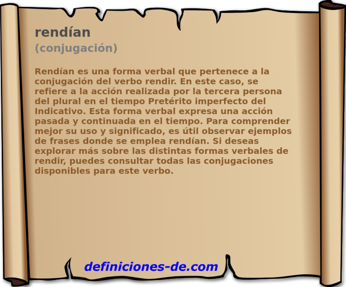 rend�an (conjugaci�n)