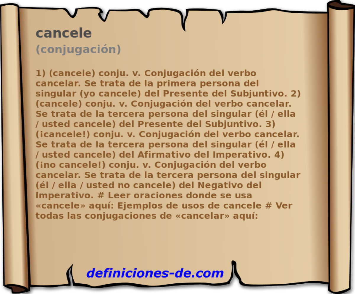 cancele (conjugacin)