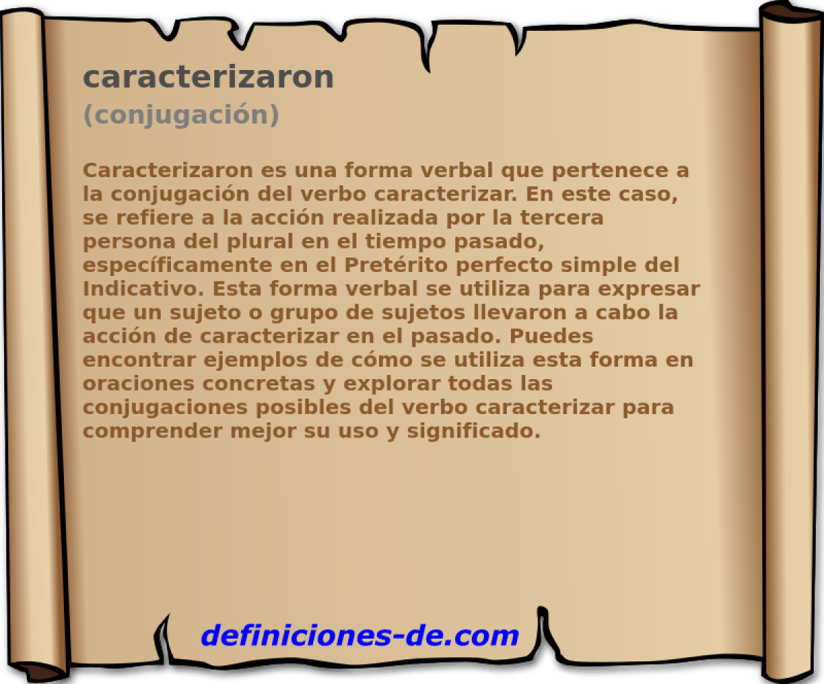 caracterizaron (conjugación)