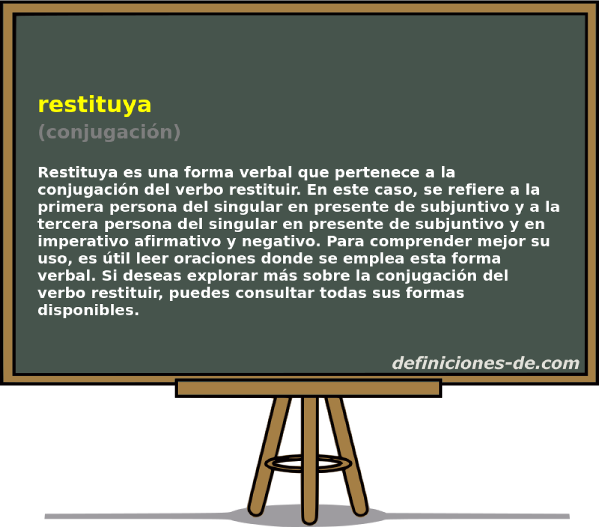 restituya (conjugación)