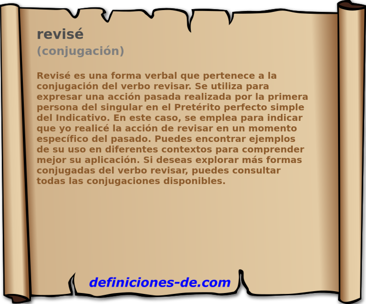 revis� (conjugaci�n)
