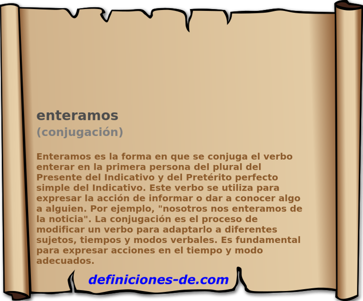 enteramos (conjugación)