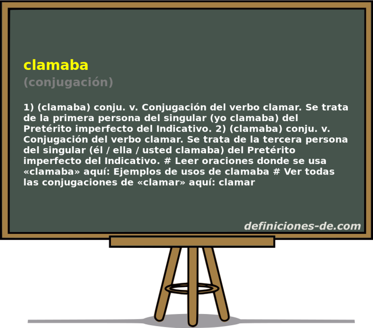 clamaba (conjugacin)
