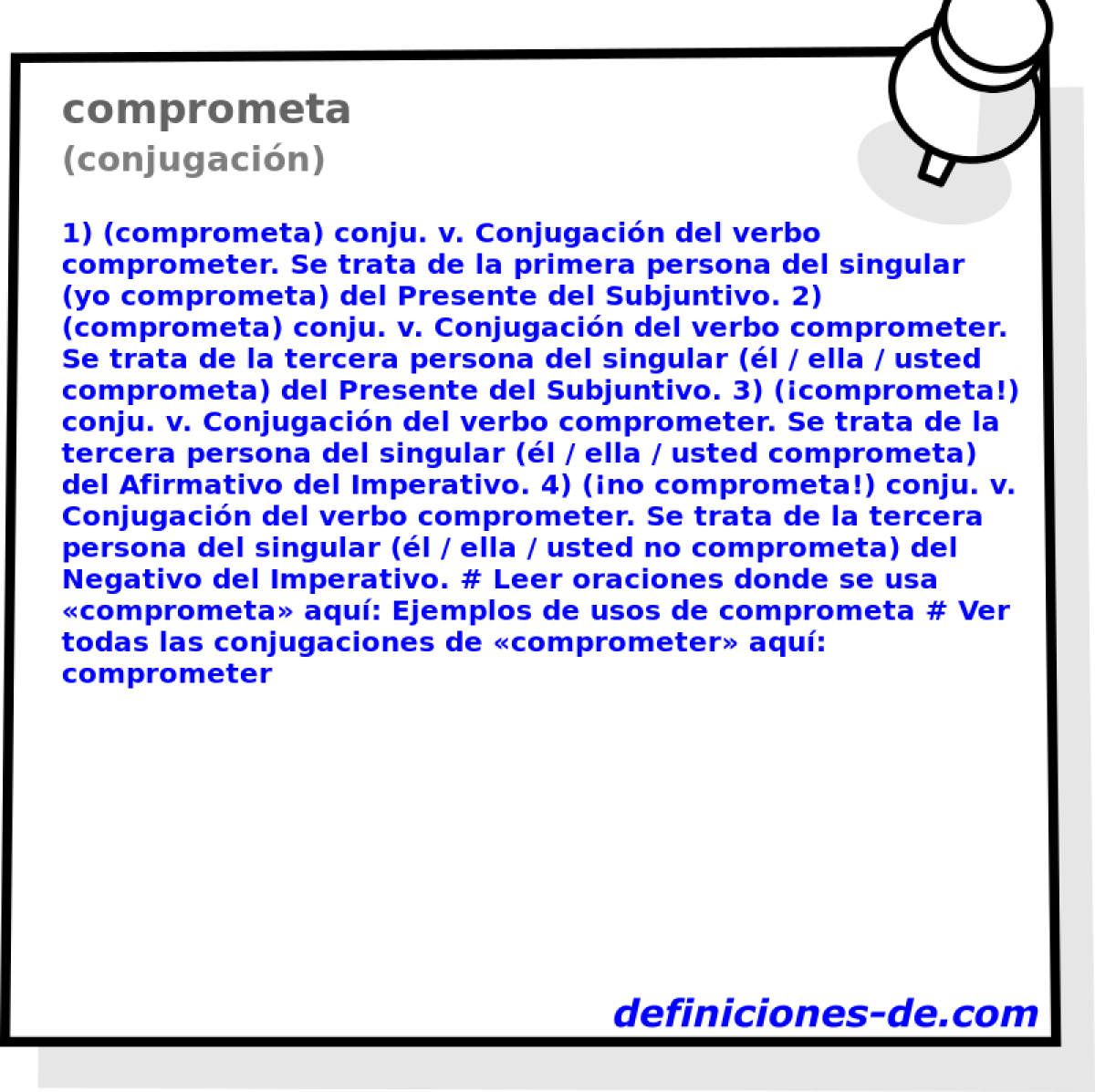 comprometa (conjugacin)