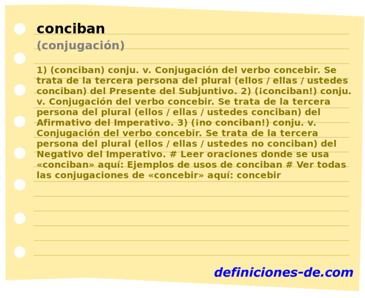 conciban (conjugacin)