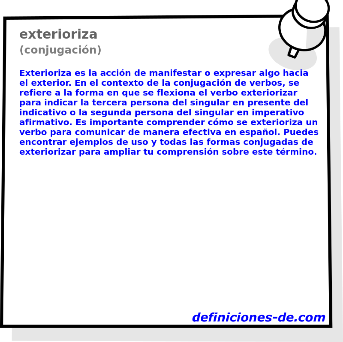 exterioriza (conjugación)