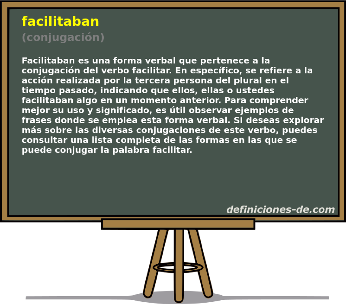 facilitaban (conjugación)