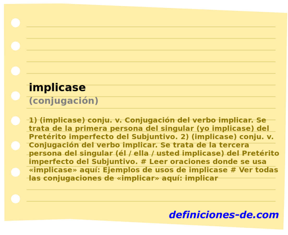 implicase (conjugacin)