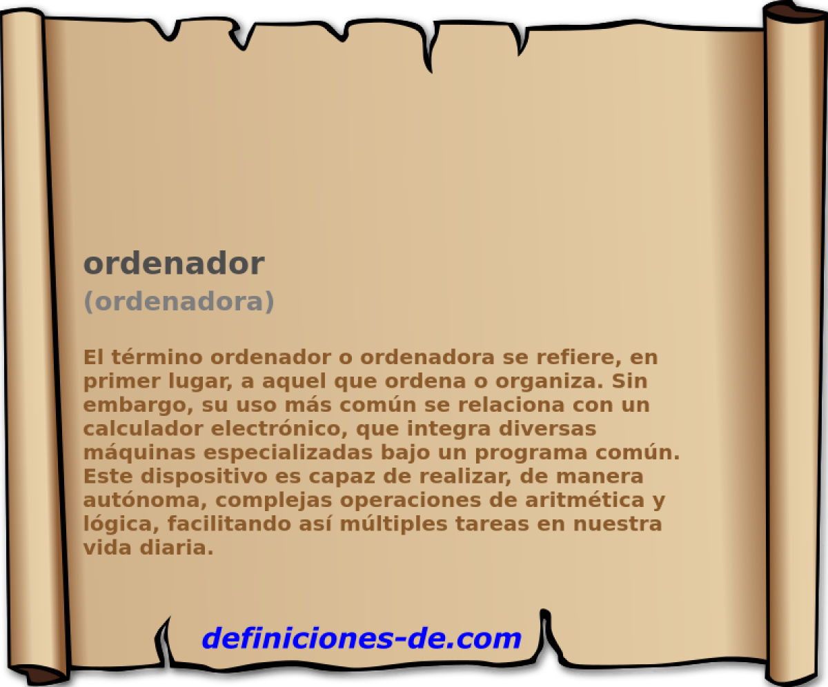 ordenador (ordenadora)