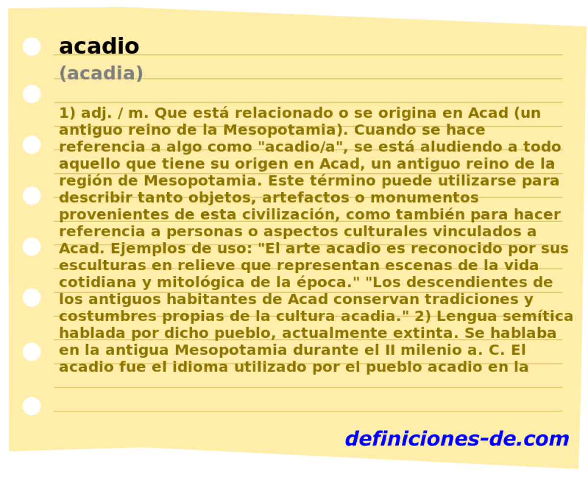 acadio (acadia)