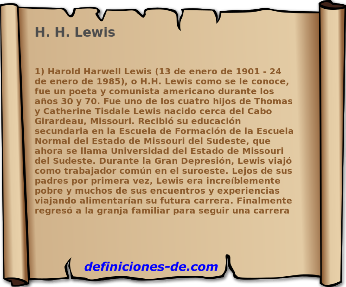 H. H. Lewis 