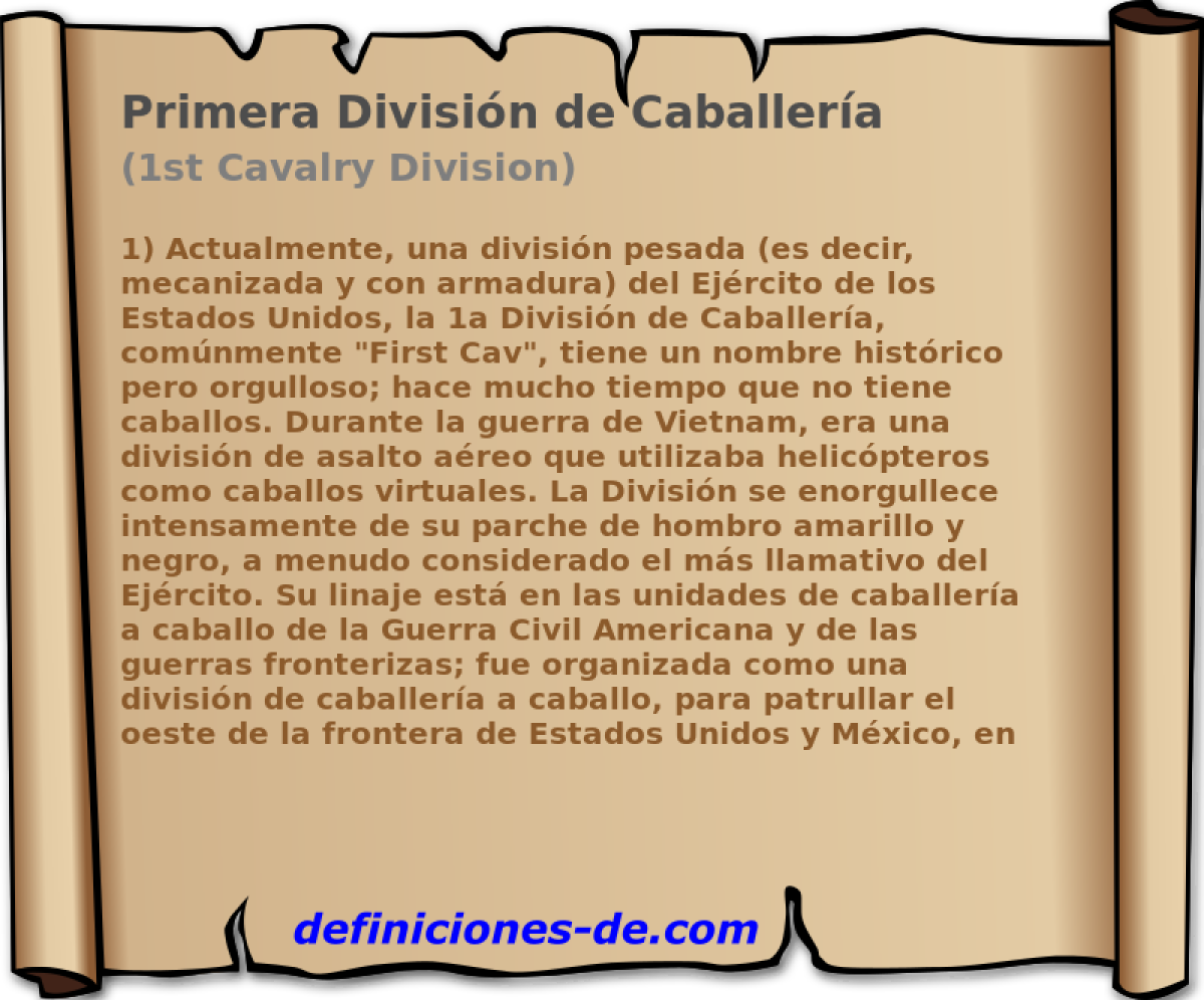 Primera Divisin de Caballera (1st Cavalry Division)