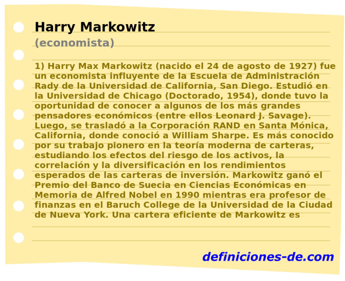 Harry Markowitz (economista)