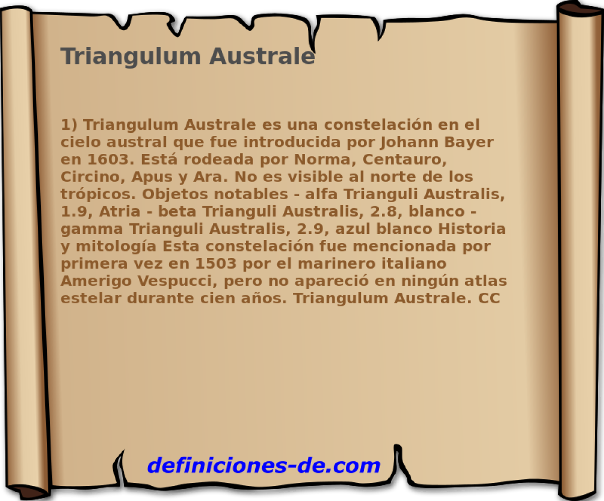 Triangulum Australe 