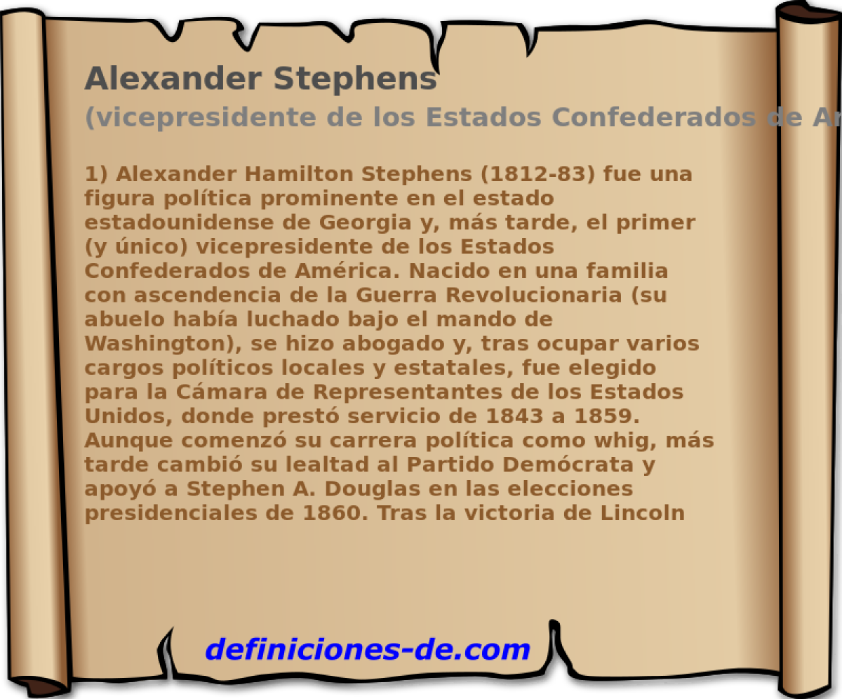 Alexander Stephens (vicepresidente de los Estados Confederados de Amrica)