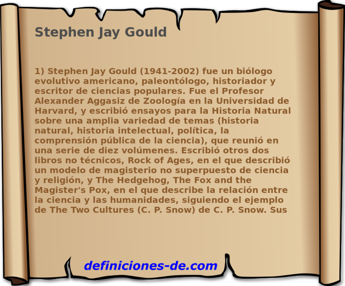 Stephen Jay Gould 