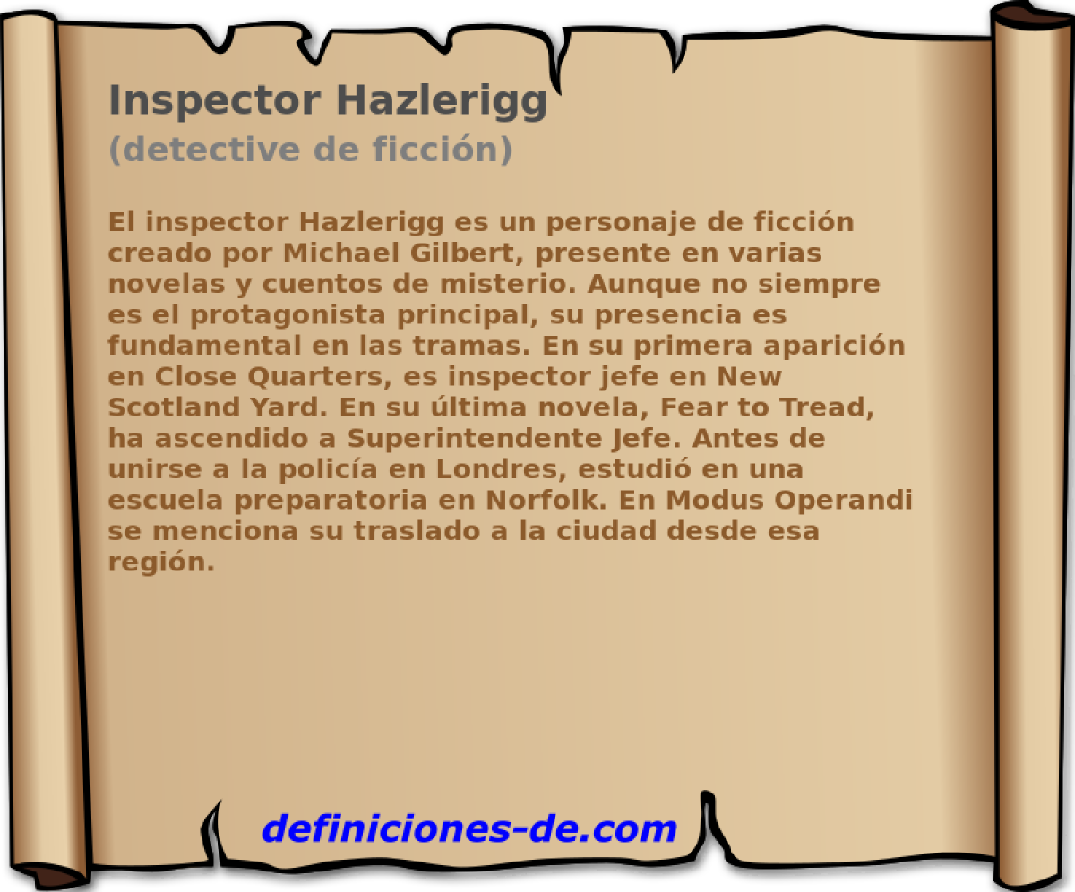 Inspector Hazlerigg (detective de ficcin)