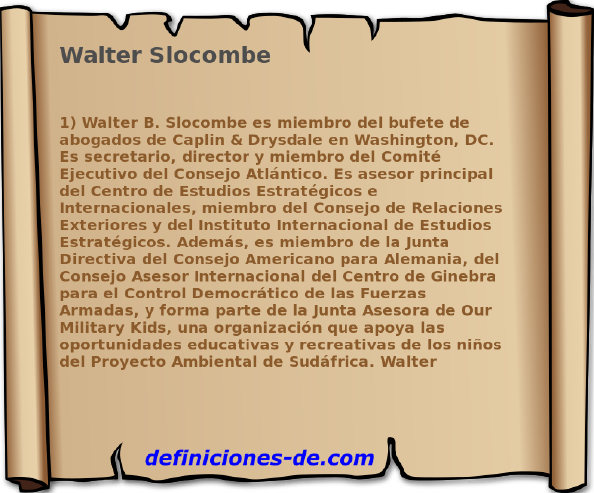 Walter Slocombe 