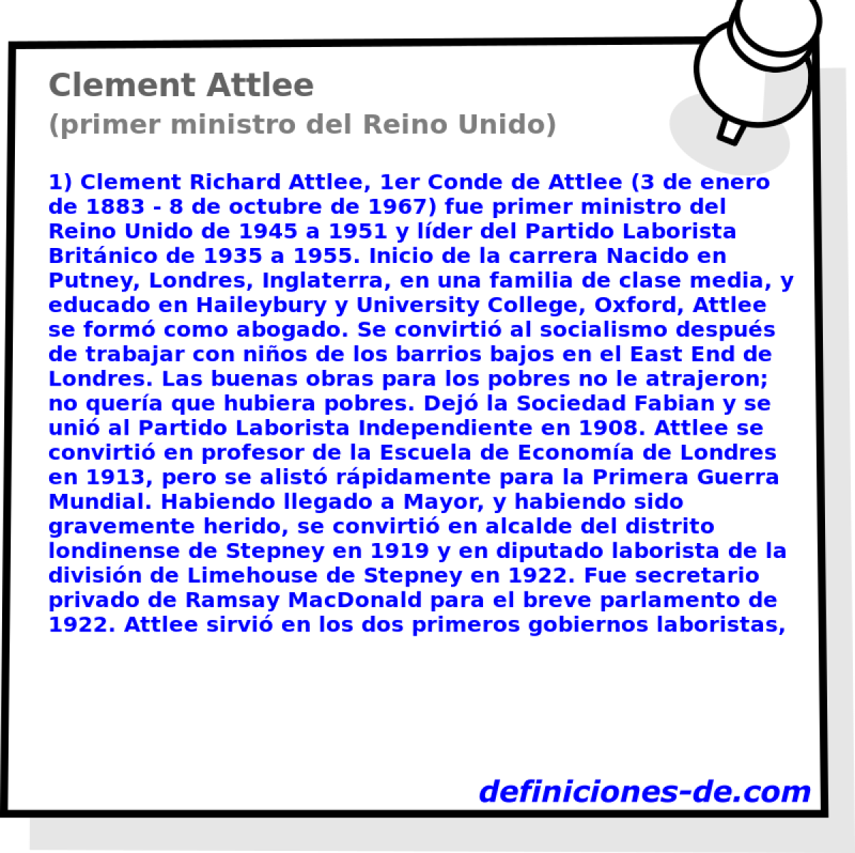 Clement Attlee (primer ministro del Reino Unido)