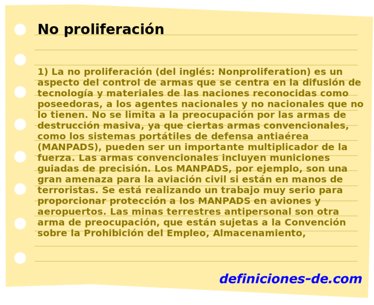 No proliferacin 