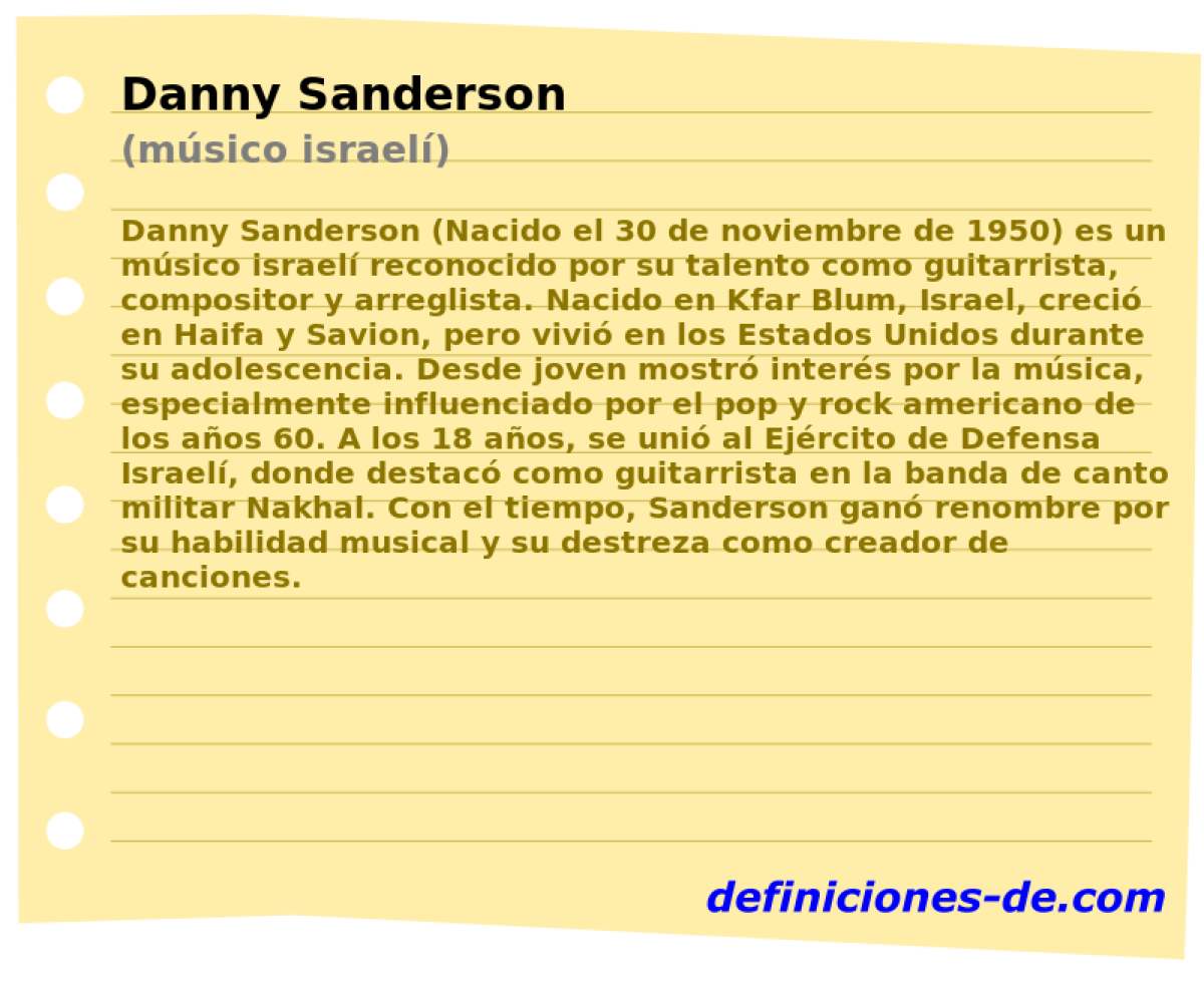 Danny Sanderson (msico israel)