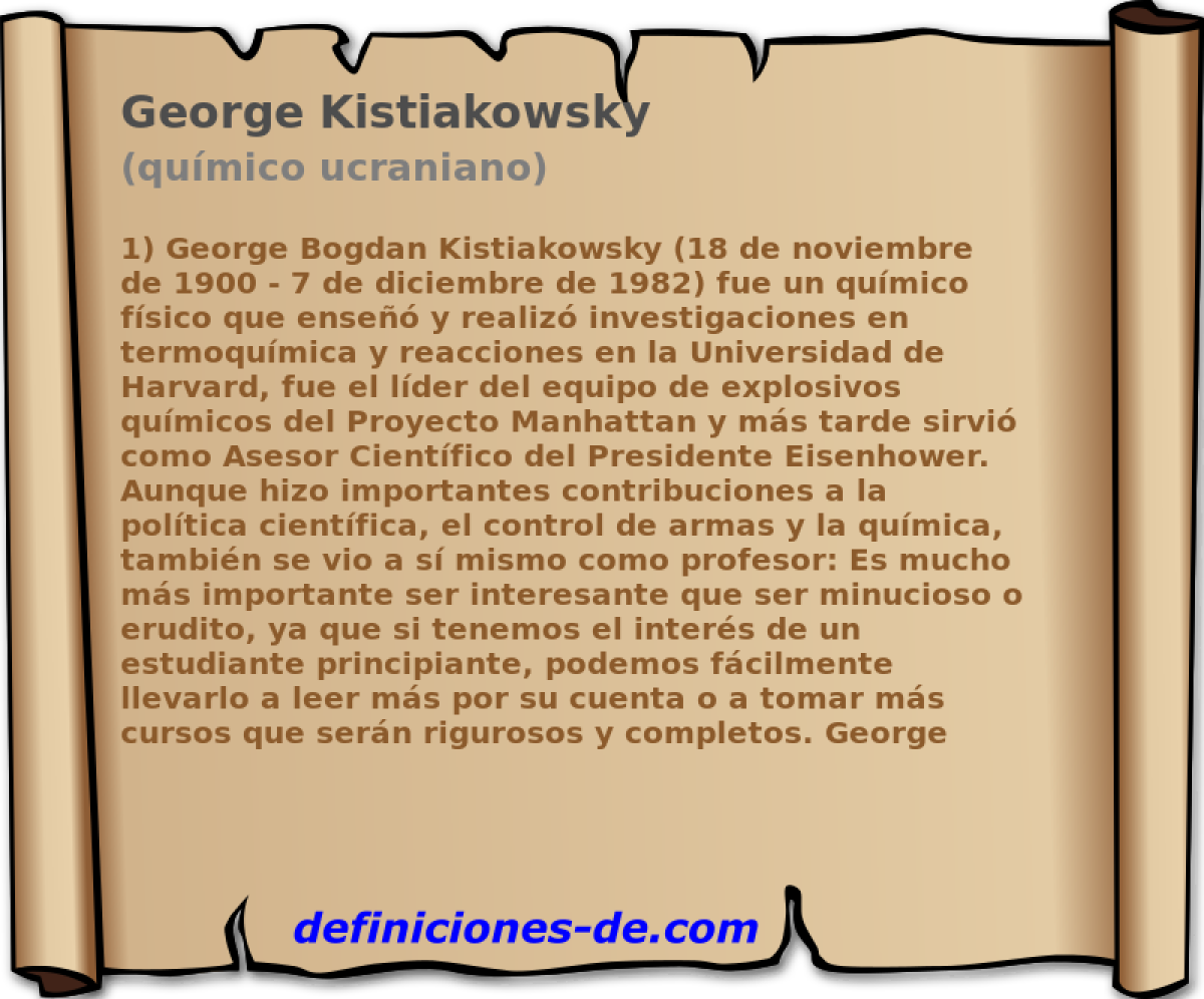 George Kistiakowsky (qumico ucraniano)