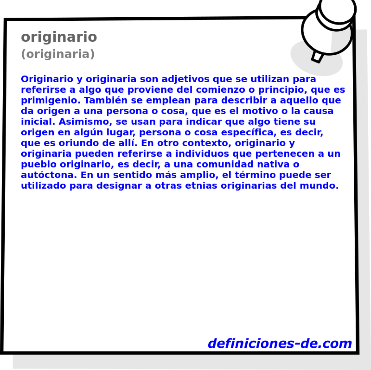 originario (originaria)