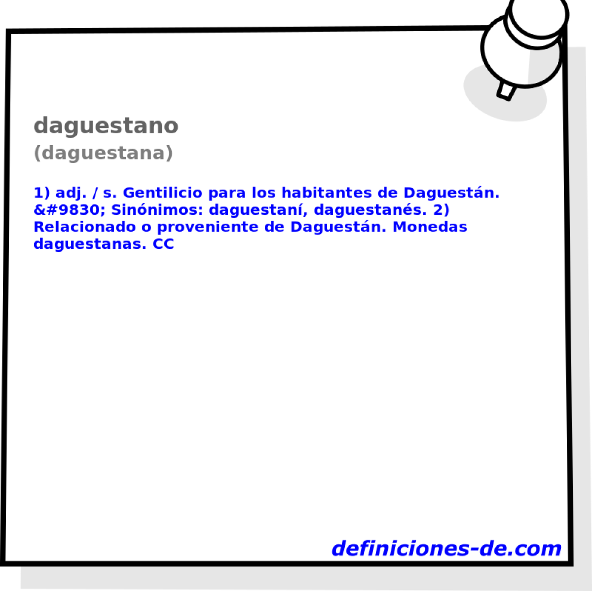 daguestano (daguestana)