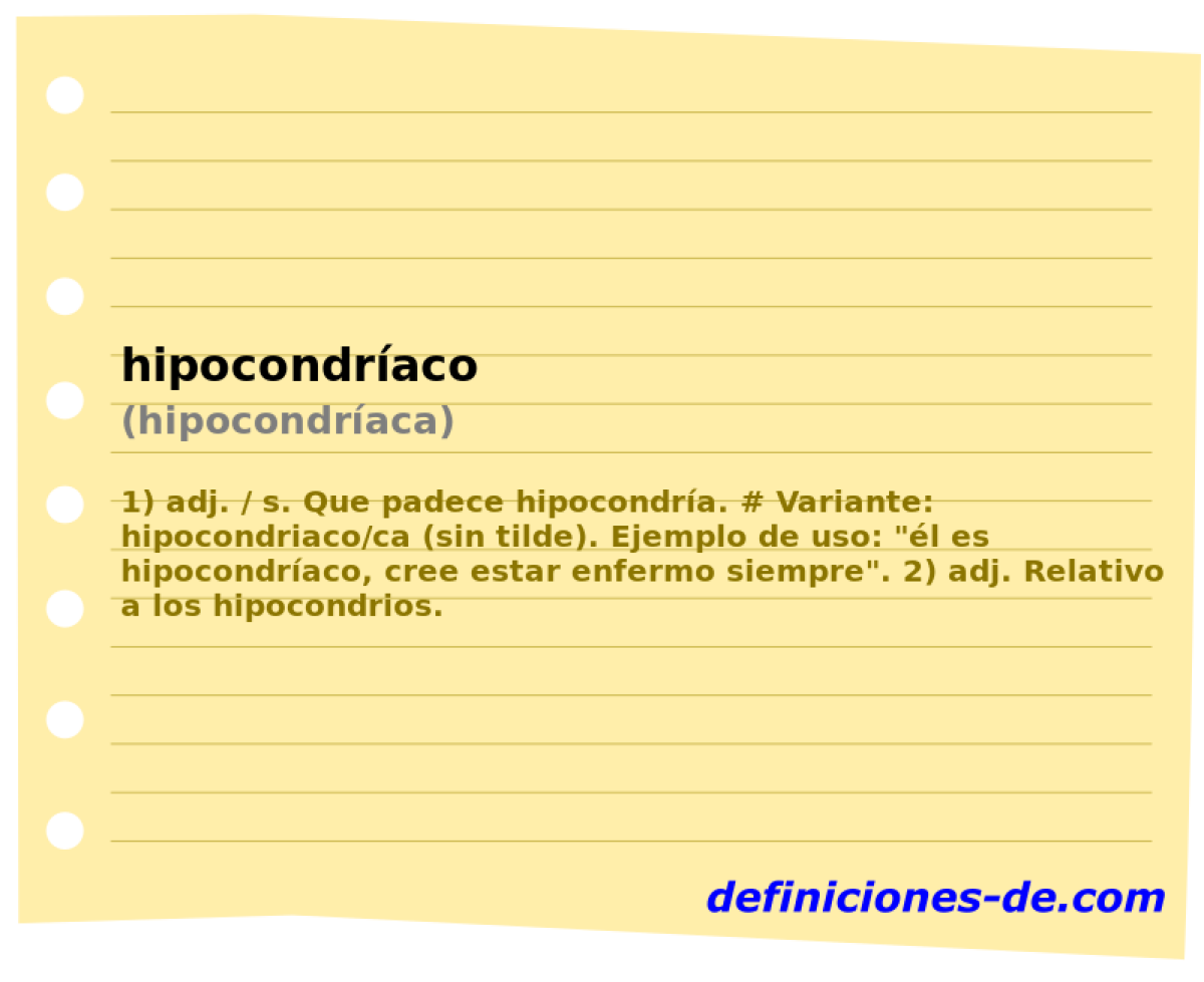 hipocondraco (hipocondraca)