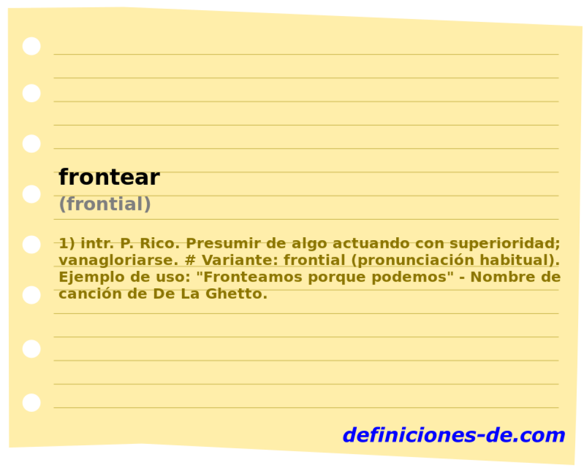 frontear (frontial)