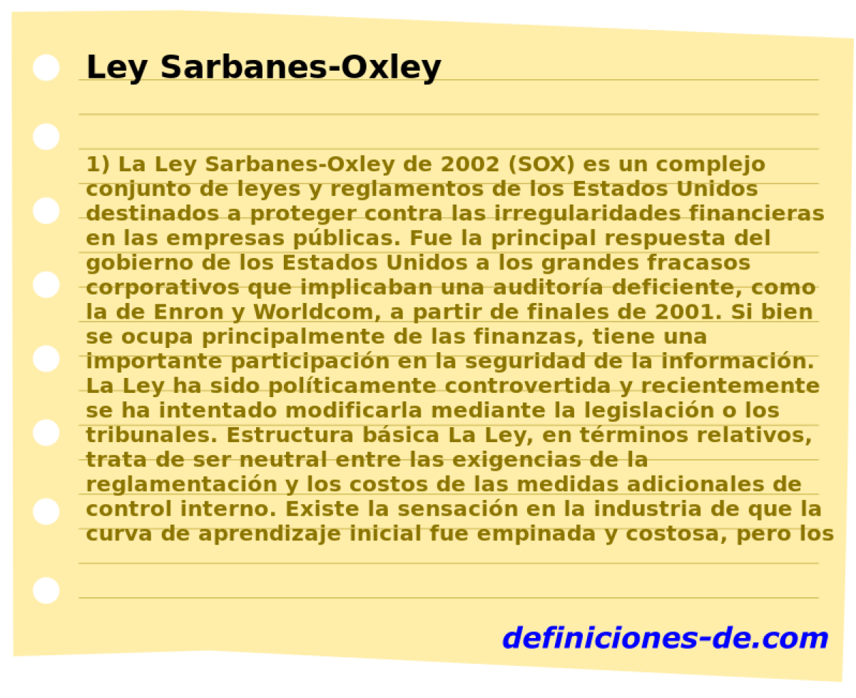 Ley Sarbanes-Oxley 
