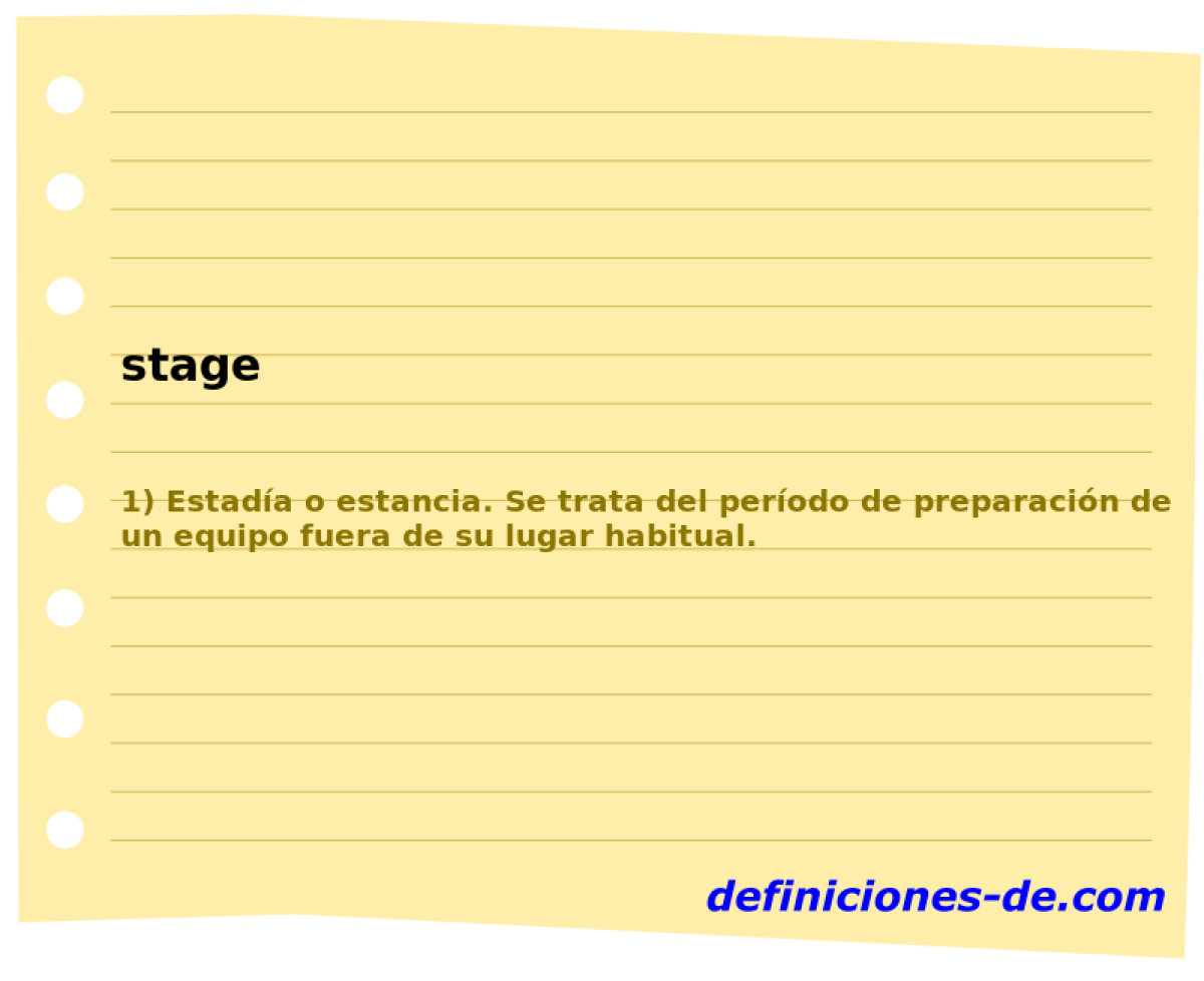 stage 