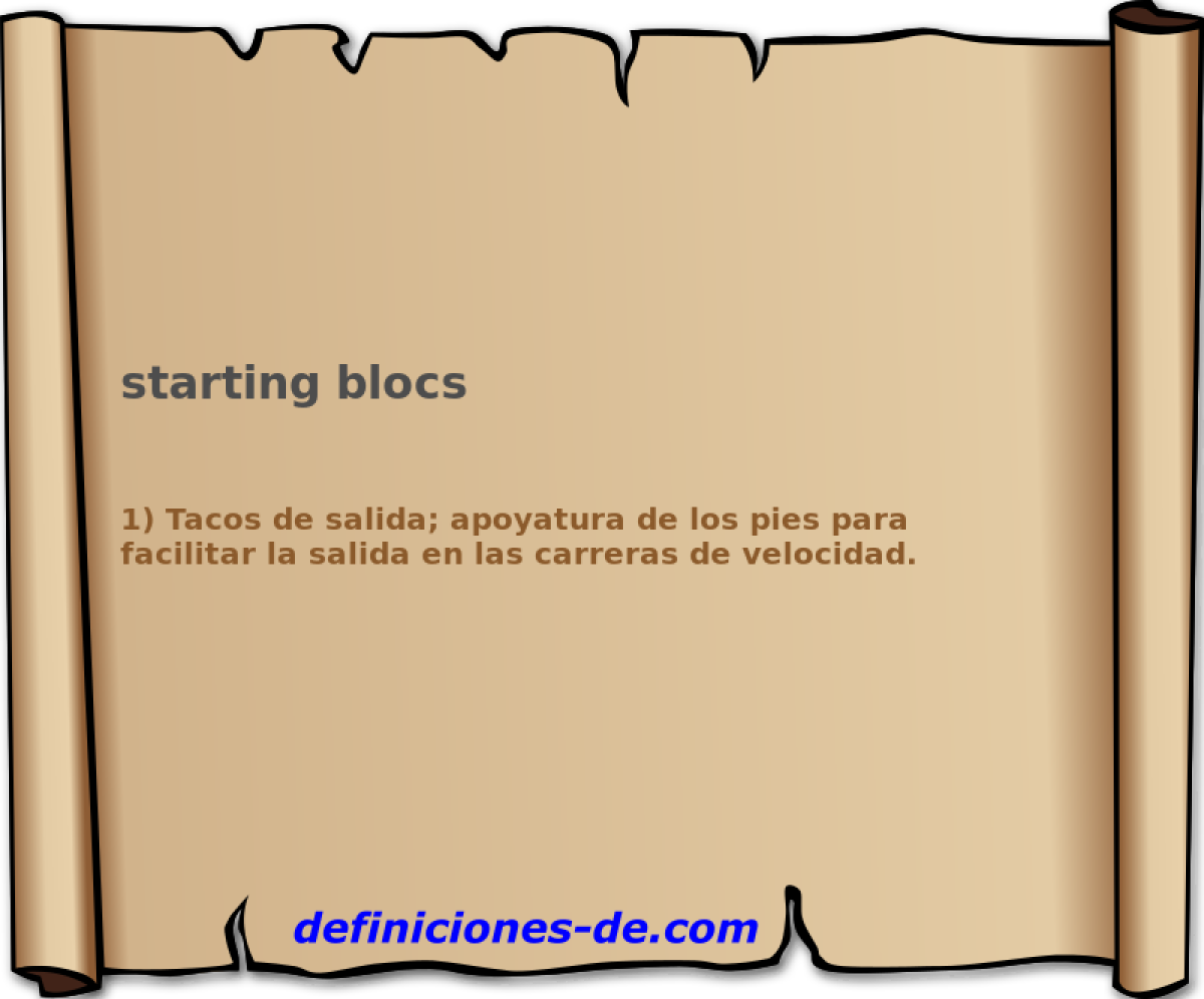 starting blocs 