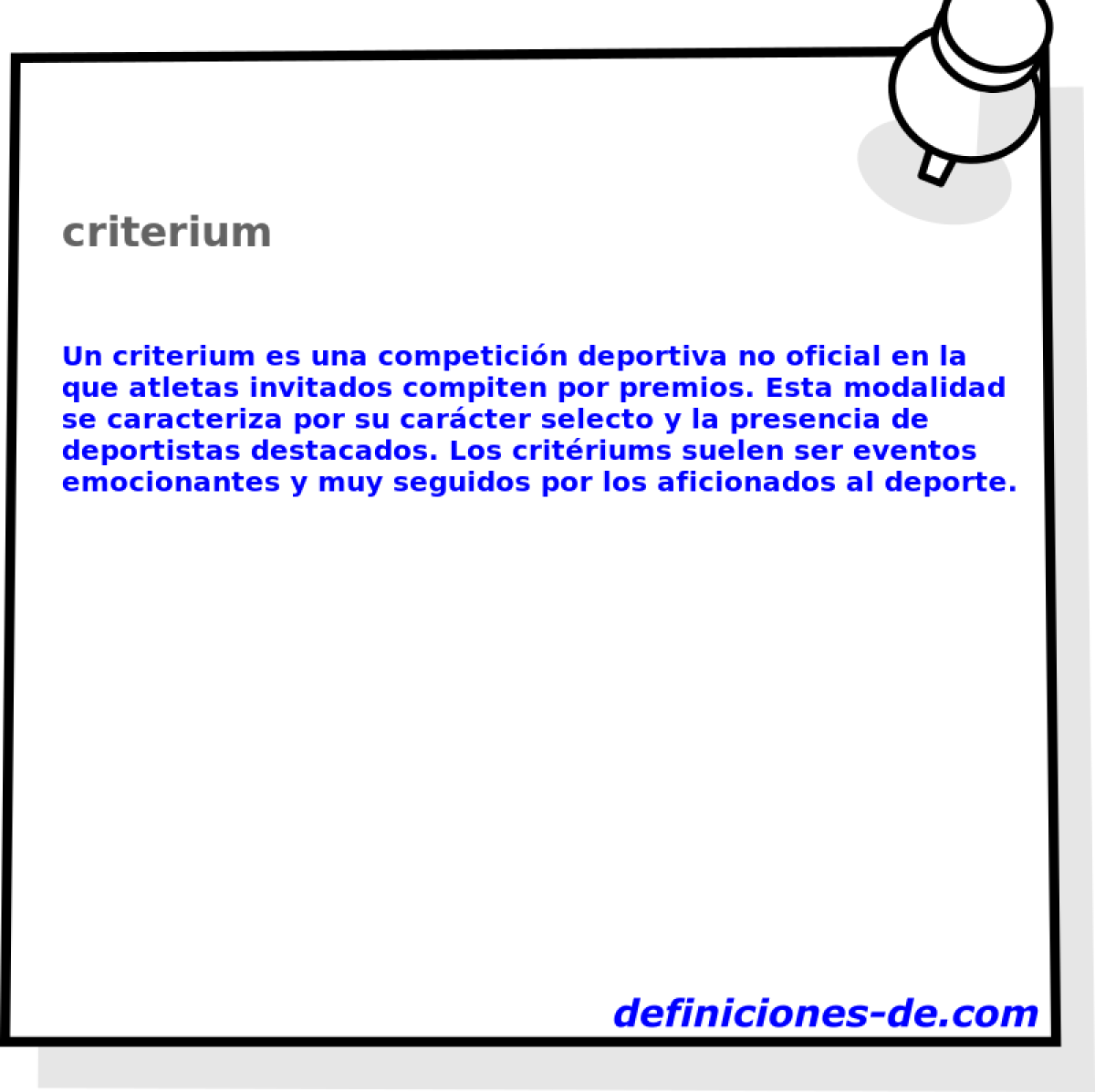 criterium 