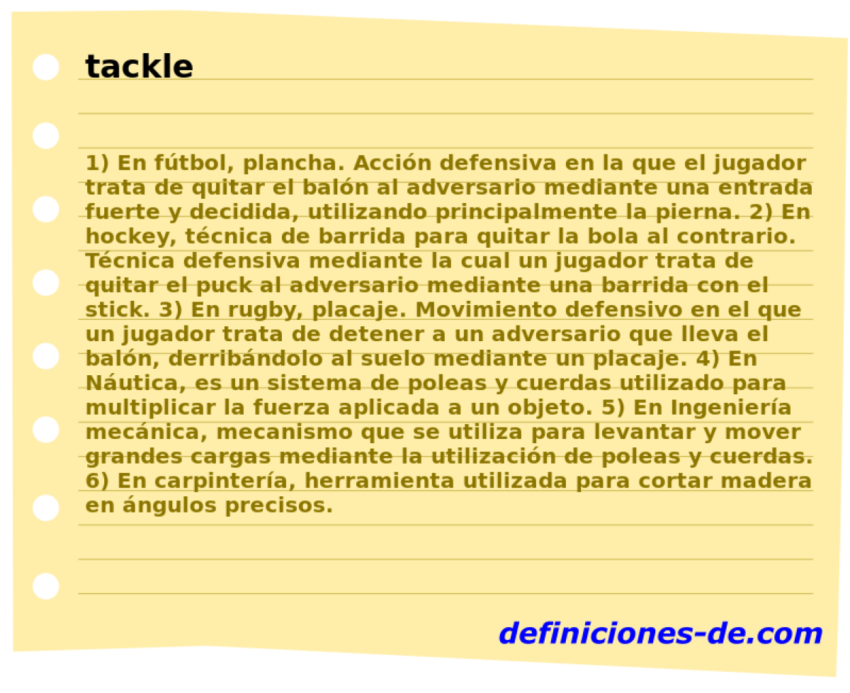 tackle 