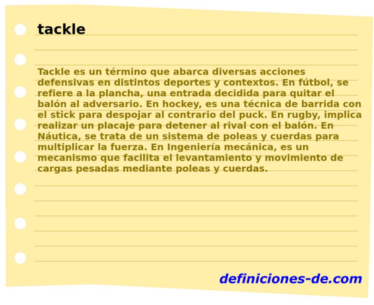 tackle 